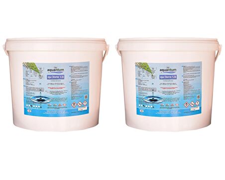 2 ADET Aquantum 10 Kg (20 KG)  %56 Aktif Granül Klor - %56 Chlorine Granular